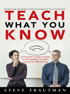 Teach What You Know (eBook): Entering the Conversation